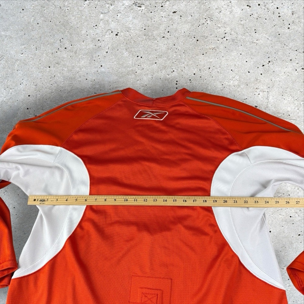 Vintage CCM NHL Atlanta Thrashers Blank Orange Jersey Sz 56 Fight Strap Canada - Picture 7 of 7